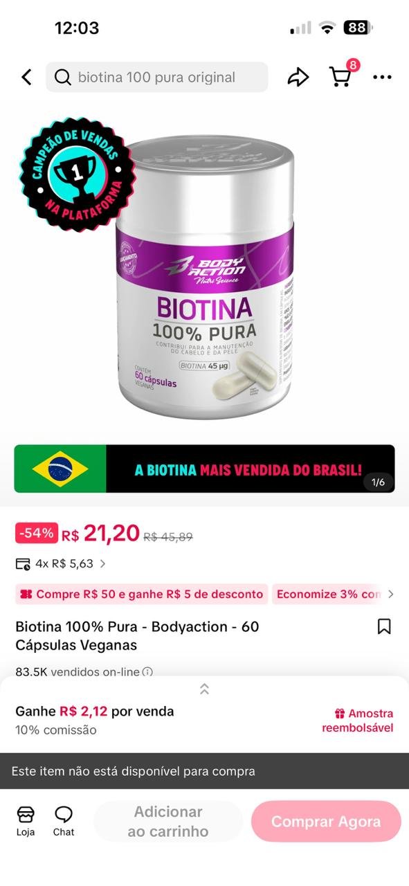 Biotina 100% Pura